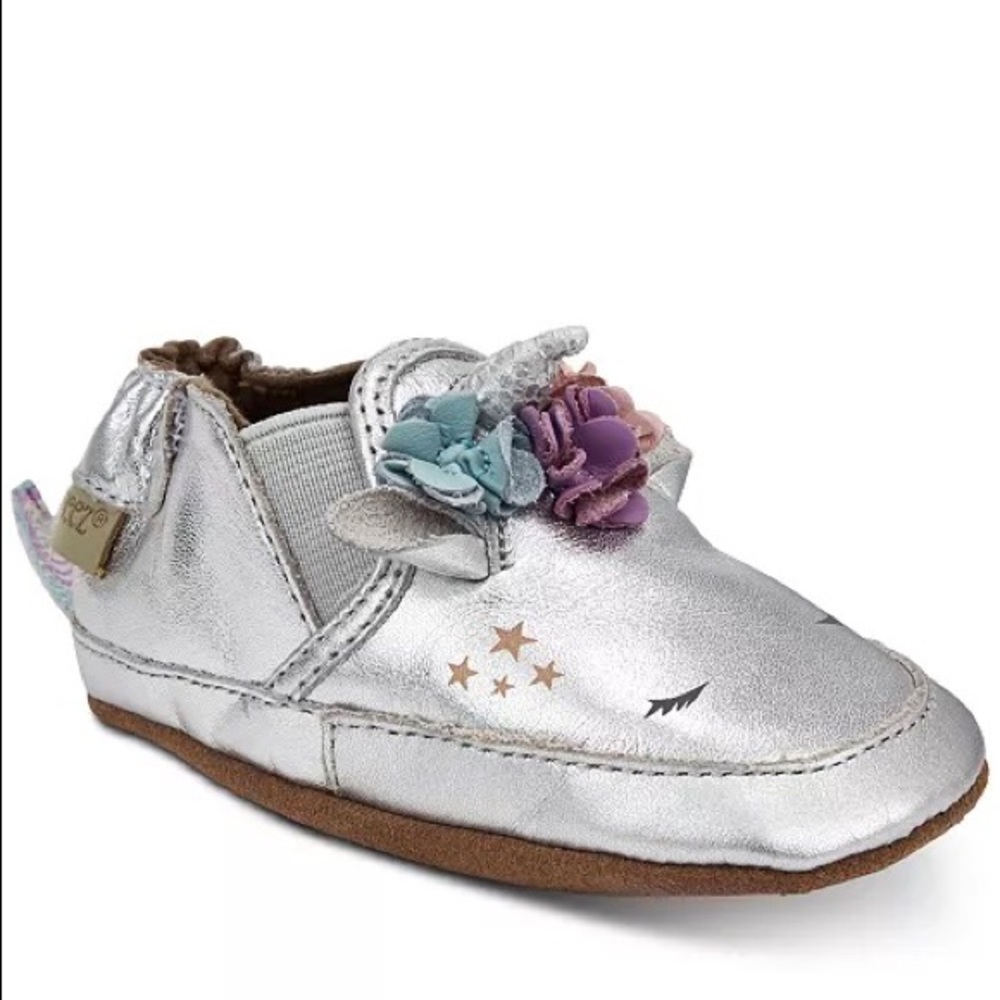 NWT 🧚🦄🦄Robeez Unicorn Leather Baby Infant Walker Shoes Soft Soles 0-6 Months